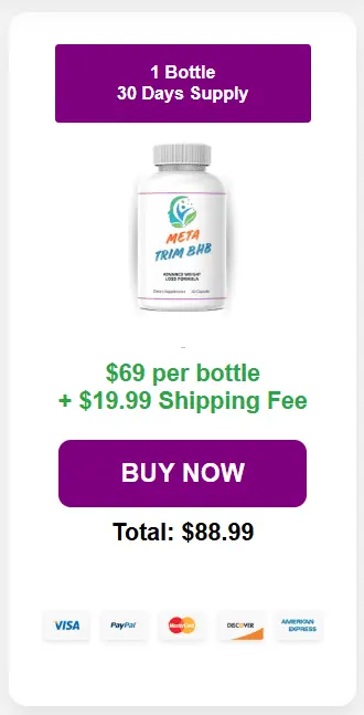 metatrim bhb 1 bottle price